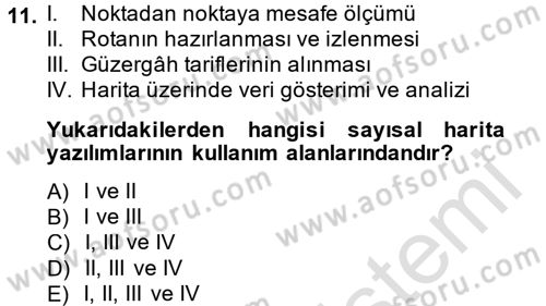 Lojistikte Teknoloji Kullanımı Dersi 2014 - 2015 Yılı Tek Ders Sınav Soruları 11. Soru
