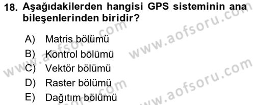 Lojistikte Teknoloji Kullanımı Dersi 2016 - 2017 Yılı (Vize) Ara Sınav Soruları 18. Soru