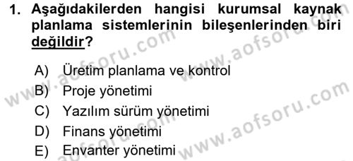 Lojistikte Teknoloji Kullanımı Dersi 2016 - 2017 Yılı (Final) Dönem Sonu Sınav Soruları 1. Soru