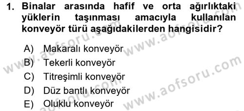 Lojistikte Teknoloji Kullanımı Dersi 2017 - 2018 Yılı (Final) Dönem Sonu Sınav Soruları 1. Soru