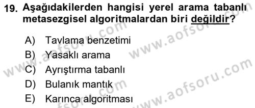 Lojistikte Teknoloji Kullanımı Dersi 2018 - 2019 Yılı Yaz Okulu Sınav Soruları 19. Soru