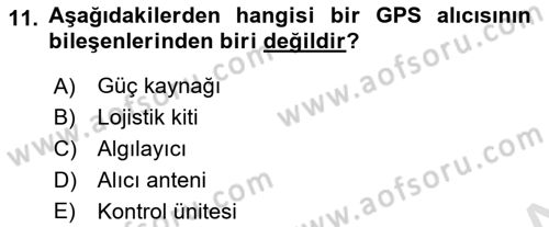 Lojistikte Teknoloji Kullanımı Dersi 2020 - 2021 Yılı Yaz Okulu Sınav Soruları 11. Soru