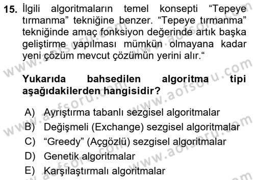 Lojistikte Teknoloji Kullanımı Dersi 2022 - 2023 Yılı Yaz Okulu Sınav Soruları 15. Soru