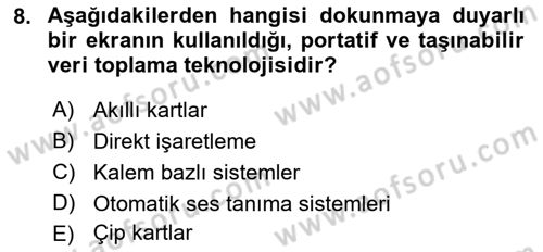 Lojistikte Teknoloji Kullanımı Dersi 2022 - 2023 Yılı Yaz Okulu Sınav Soruları 8. Soru