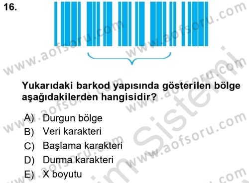 Lojistikte Teknoloji Kullanımı Dersi 2023 - 2024 Yılı (Final) Dönem Sonu Sınav Soruları 16. Soru
