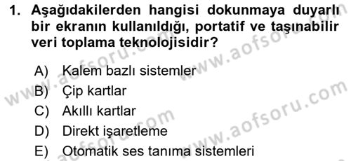 Lojistikte Teknoloji Kullanımı Dersi 2024 - 2025 Yılı (Vize) Ara Sınav Soruları 1. Soru