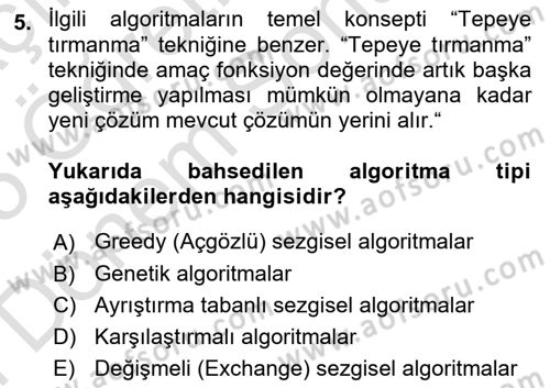Lojistikte Teknoloji Kullanımı Dersi 2024 - 2025 Yılı (Final) Dönem Sonu Sınav Soruları 5. Soru