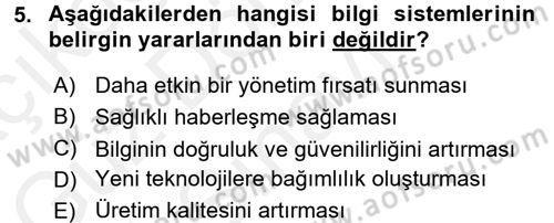Lojistik Maliyetleri ve Raporlama 1 Dersi 2016 - 2017 Yılı (Final) Dönem Sonu Sınav Soruları 5. Soru