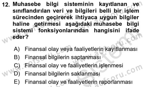 Lojistik Maliyetleri ve Raporlama 1 Dersi 2023 - 2024 Yılı (Final) Dönem Sonu Sınav Soruları 12. Soru