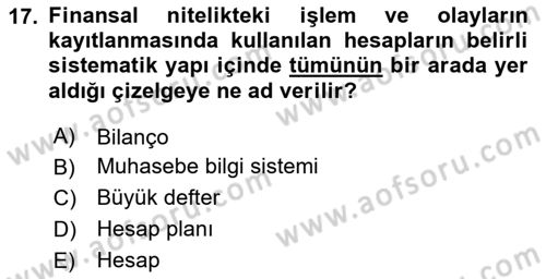 Lojistik Maliyetleri ve Raporlama 1 Dersi 2024 - 2025 Yılı Yaz Okulu Sınav Soruları 17. Soru
