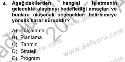 Lojistik Maliyetleri ve Raporlama 2 Dersi 2013 - 2014 Yılı (Vize) Ara Sınav Soruları 4. Soru