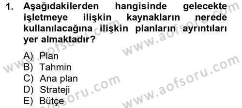 Lojistik Maliyetleri ve Raporlama 2 Dersi 2013 - 2014 Yılı Tek Ders Sınav Soruları 1. Soru