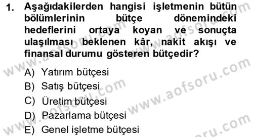 Lojistik Maliyetleri ve Raporlama 2 Dersi 2014 - 2015 Yılı Tek Ders Sınav Soruları 1. Soru