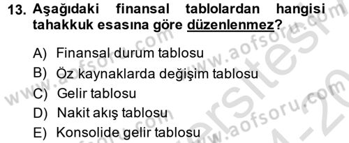 Lojistik Maliyetleri ve Raporlama 2 Dersi 2014 - 2015 Yılı Tek Ders Sınav Soruları 13. Soru