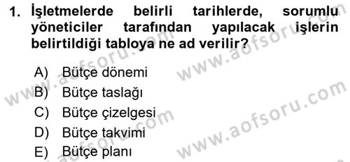 Lojistik Maliyetleri ve Raporlama 2 Dersi 2016 - 2017 Yılı (Vize) Ara Sınav Soruları 1. Soru