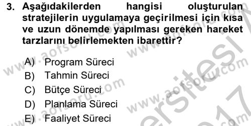 Lojistik Maliyetleri ve Raporlama 2 Dersi 2016 - 2017 Yılı (Vize) Ara Sınav Soruları 3. Soru