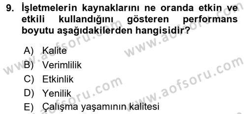 Lojistik Maliyetleri ve Raporlama 2 Dersi 2017 - 2018 Yılı 3 Ders Sınav Soruları 9. Soru