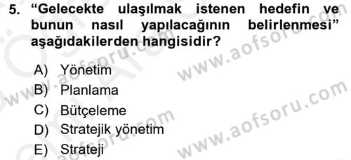 Lojistik Maliyetleri ve Raporlama 2 Dersi 2017 - 2018 Yılı (Vize) Ara Sınav Soruları 5. Soru