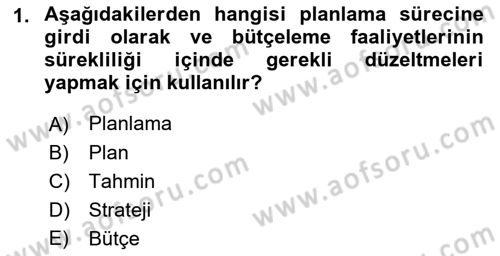 Lojistik Maliyetleri ve Raporlama 2 Dersi 2018 - 2019 Yılı (Vize) Ara Sınav Soruları 1. Soru