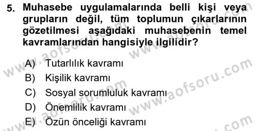 Lojistik Maliyetleri ve Raporlama 2 Dersi 2020 - 2021 Yılı Yaz Okulu Sınav Soruları 5. Soru