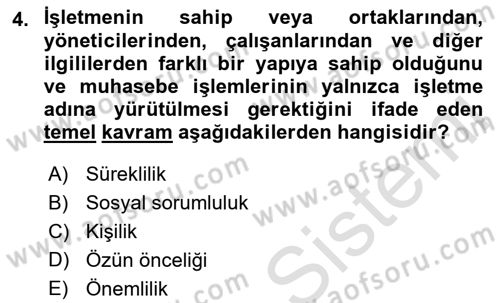 Lojistik Maliyetleri ve Raporlama 2 Dersi 2022 - 2023 Yılı Yaz Okulu Sınav Soruları 4. Soru