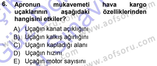 Ulaştırma Sistemleri Dersi 2012 - 2013 Yılı (Final) Dönem Sonu Sınav Soruları 6. Soru
