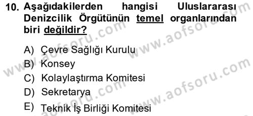 Ulaştırma Sistemleri Dersi 2013 - 2014 Yılı (Final) Dönem Sonu Sınav Soruları 10. Soru