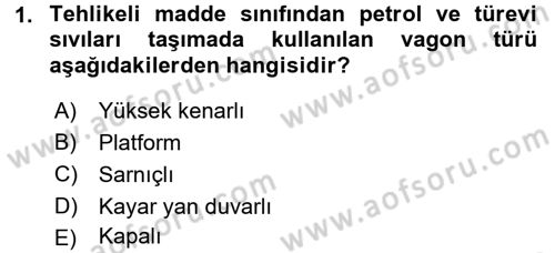 Ulaştırma Sistemleri Dersi 2015 - 2016 Yılı (Final) Dönem Sonu Sınav Soruları 1. Soru