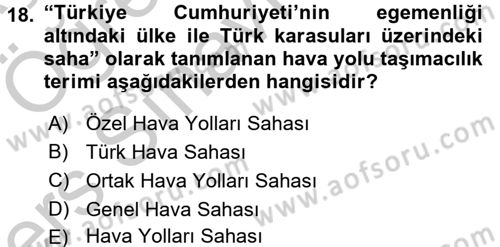 Ulaştırma Sistemleri Dersi 2016 - 2017 Yılı 3 Ders Sınav Soruları 18. Soru