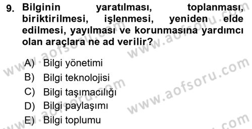 Ulaştırma Sistemleri Dersi 2018 - 2019 Yılı 3 Ders Sınav Soruları 9. Soru