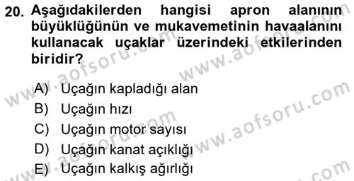 Ulaştırma Sistemleri Dersi Ara Sınavı Deneme Sınav Soruları 20. Soru