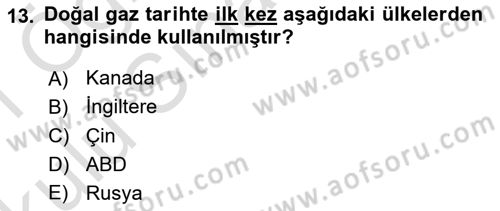 Ulaştırma Sistemleri Dersi 2020 - 2021 Yılı Yaz Okulu Sınav Soruları 13. Soru