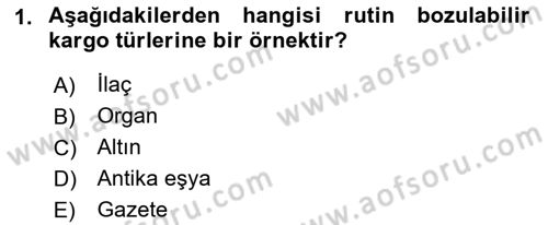Ulaştırma Sistemleri Dersi 2022 - 2023 Yılı (Final) Dönem Sonu Sınav Soruları 1. Soru