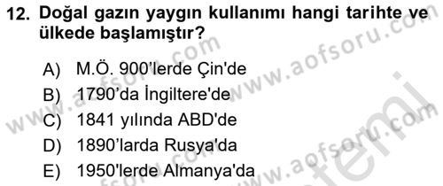 Ulaştırma Sistemleri Dersi 2022 - 2023 Yılı (Final) Dönem Sonu Sınav Soruları 12. Soru