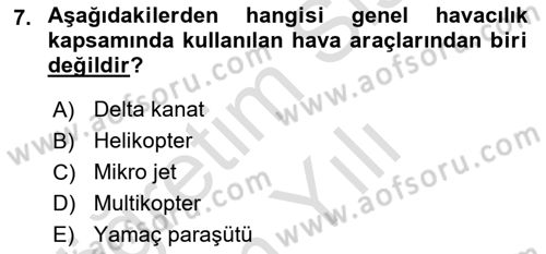 Ulaştırma Sistemleri Dersi 2023 - 2024 Yılı Yaz Okulu Sınav Soruları 7. Soru