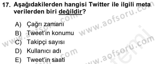 Bilişim Sistemleri Ve Lojistik Dersi 2018 - 2019 Yılı (Final) Dönem Sonu Sınav Soruları 17. Soru