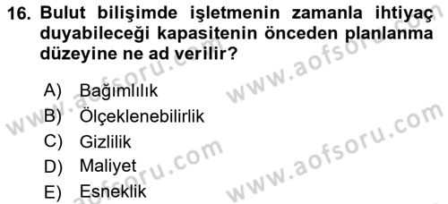 Bilişim Sistemleri Ve Lojistik Dersi 2018 - 2019 Yılı Yaz Okulu Sınav Soruları 16. Soru