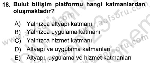 Bilişim Sistemleri Ve Lojistik Dersi 2023 - 2024 Yılı (Final) Dönem Sonu Sınav Soruları 18. Soru