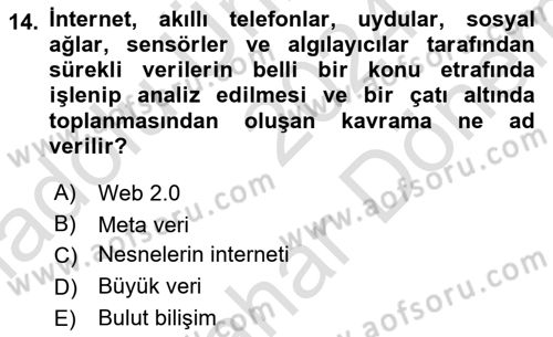 Bilişim Sistemleri Ve Lojistik Dersi 2024 - 2025 Yılı (Final) Dönem Sonu Sınav Soruları 14. Soru