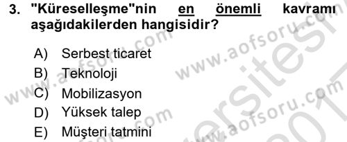Ulaştırma Sistemleri Ve Yönetimi Dersi 2016 - 2017 Yılı (Vize) Ara Sınav Soruları 3. Soru