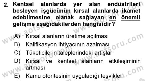 Ulaştırma Sistemleri Ve Yönetimi Dersi 2019 - 2020 Yılı (Vize) Ara Sınav Soruları 2. Soru