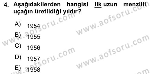 Ulaştırma Sistemleri Ve Yönetimi Dersi 2021 - 2022 Yılı (Vize) Ara Sınavı 4. Soru