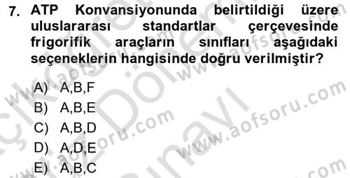 Ulaştırma Sistemleri Ve Yönetimi Dersi 2021 - 2022 Yılı (Final) Dönem Sonu Sınav Soruları 7. Soru