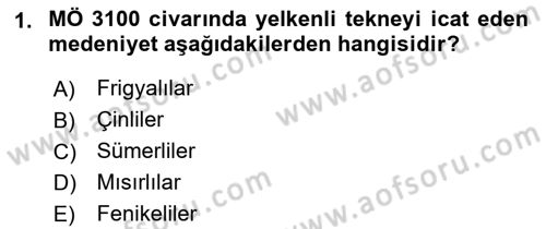 Ulaştırma Sistemleri Ve Yönetimi Dersi 2023 - 2024 Yılı (Vize) Ara Sınav Soruları 1. Soru