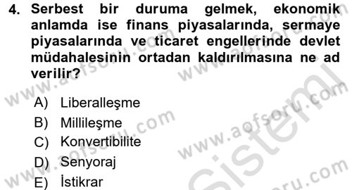 Dış Ticarette Risk Yönetimi Ve Sigortacılık Dersi Ara Sınavı Deneme Sınav Soruları 4. Soru