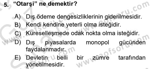 Dış Ticarette Risk Yönetimi Ve Sigortacılık Dersi Ara Sınavı Deneme Sınav Soruları 5. Soru