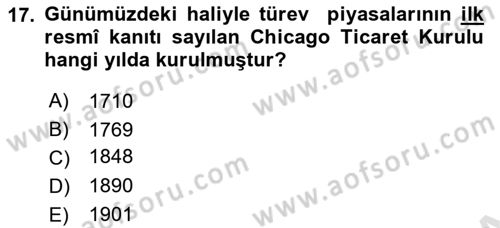 Dış Ticarette Risk Yönetimi Ve Sigortacılık Dersi 2024 - 2025 Yılı Yaz Okulu Sınav Soruları 17. Soru
