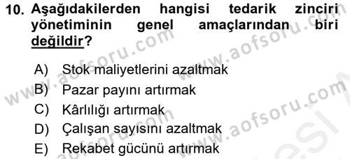 Depolama Ve Envanter Yönetimi Dersi 2017 - 2018 Yılı (Final) Dönem Sonu Sınav Soruları 10. Soru