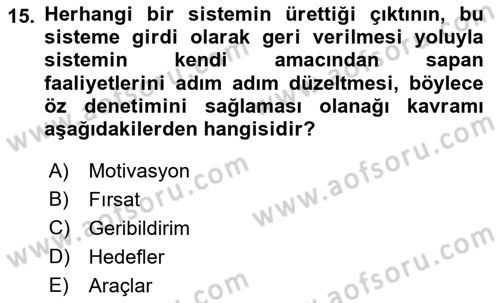 Depolama Ve Envanter Yönetimi Dersi Ara Sınavı Deneme Sınav Soruları 15. Soru