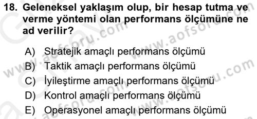 Depolama Ve Envanter Yönetimi Dersi Ara Sınavı Deneme Sınav Soruları 18. Soru